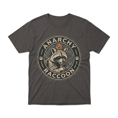 Funny Anarchy Raccoon Trash Panda Graphic Cotton Crewneck Unisex TShirt