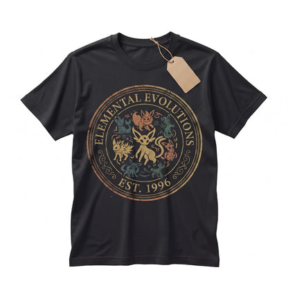 Eevee Evolutions Sleeveless Tank Top Anime Gamer Graphic Vintage Wash Apparel Unisex TShirt
