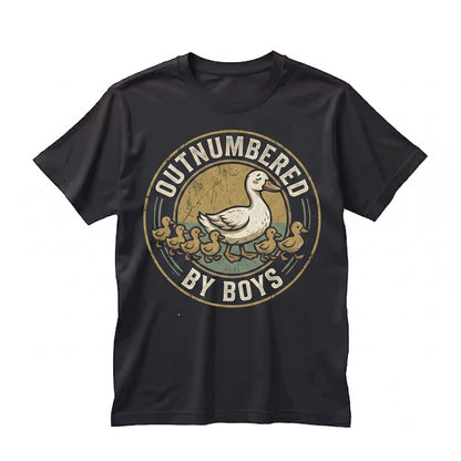Outnumbered By Boys Funny Motherhood Graphic Cute Mama Casual Mom Gift Apparel Unisex TShirt