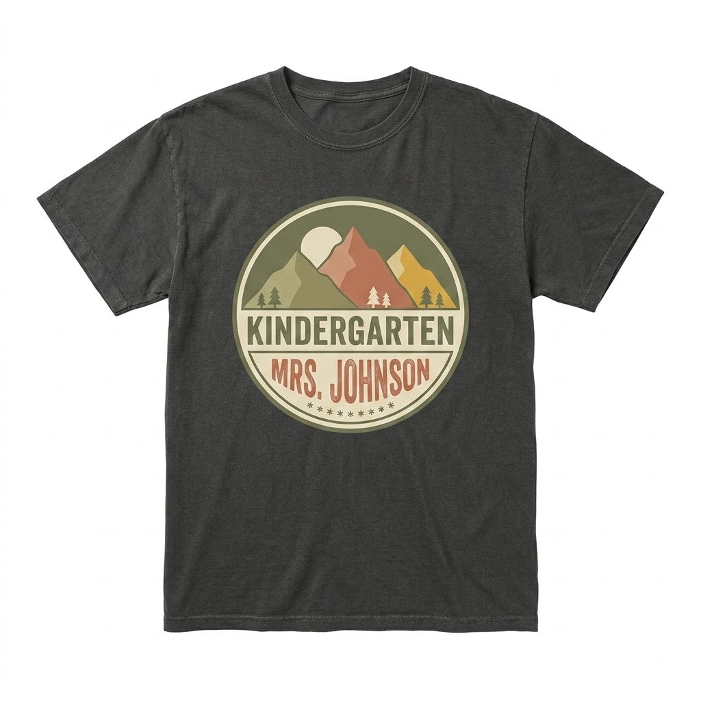 Custom Halloween Fall Kindergarten Teacher Back To School Graphic Unisex TShirt