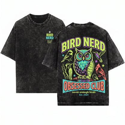 Bird Watching Lover Graphic Nerd Unisex Wash T-Shirt