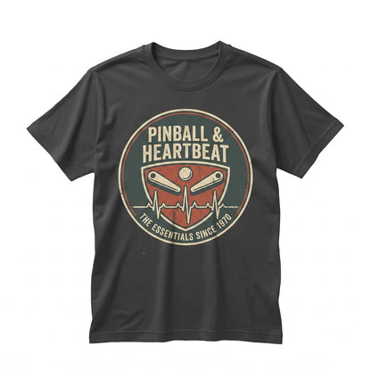 Pinball Heartbeat EKG Pulse Line Retro Arcade Machine Flipper Gamer Gift Unisex TShirt