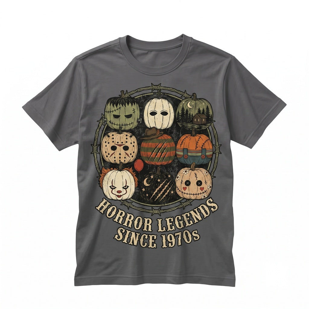 Vintage Spooky Halloween Horror Pumpkin Cute Scary Retro Fall Movie Character Graphic Unisex TShirt
