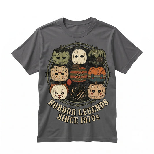 Vintage Spooky Halloween Horror Pumpkin Cute Scary Retro Fall Movie Character Graphic Unisex TShirt