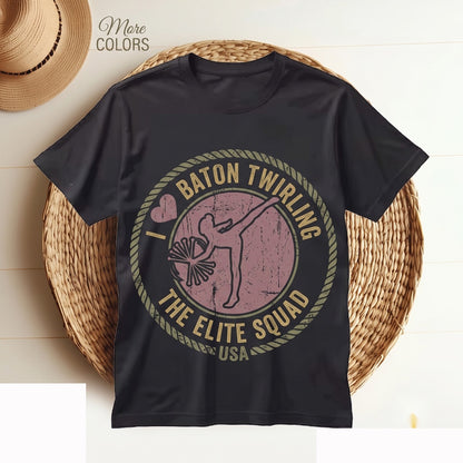 Baton Twirler Rhythmic Gymnastics Performer Birthday Gift Rhinestone Costume Girl Mom Unisex TShirt