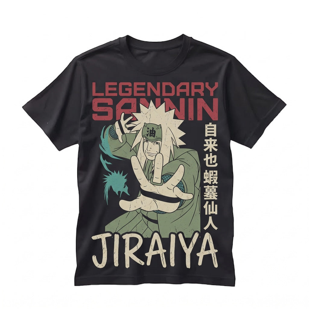 Legendary Toad Sage Jiraiya Anime Graphic 100% Cotton Otaku Gift Unisex TShirt