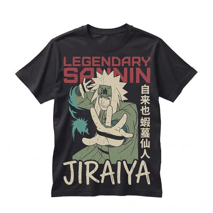 Legendary Toad Sage Jiraiya Anime Graphic 100% Cotton Otaku Gift Unisex TShirt