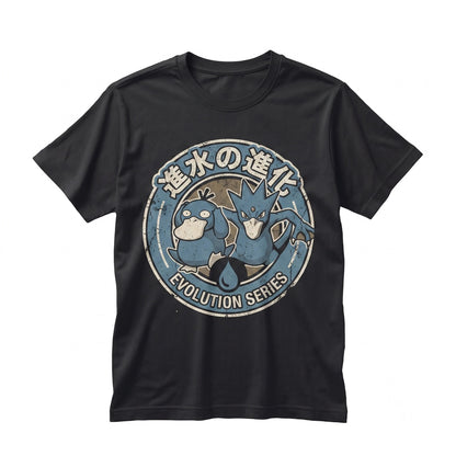 Psyduck Golduck Japanese Style Water Evolution Anime Kawaii Manga Graphic Streetwear Unisex TShirt