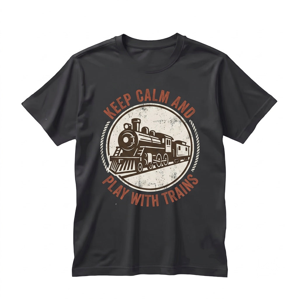 Play With Vintage Steam Engine Graphic Train Railroad Locomotive Apparel for Locomotive Enthusiasts Unisex TShirt
