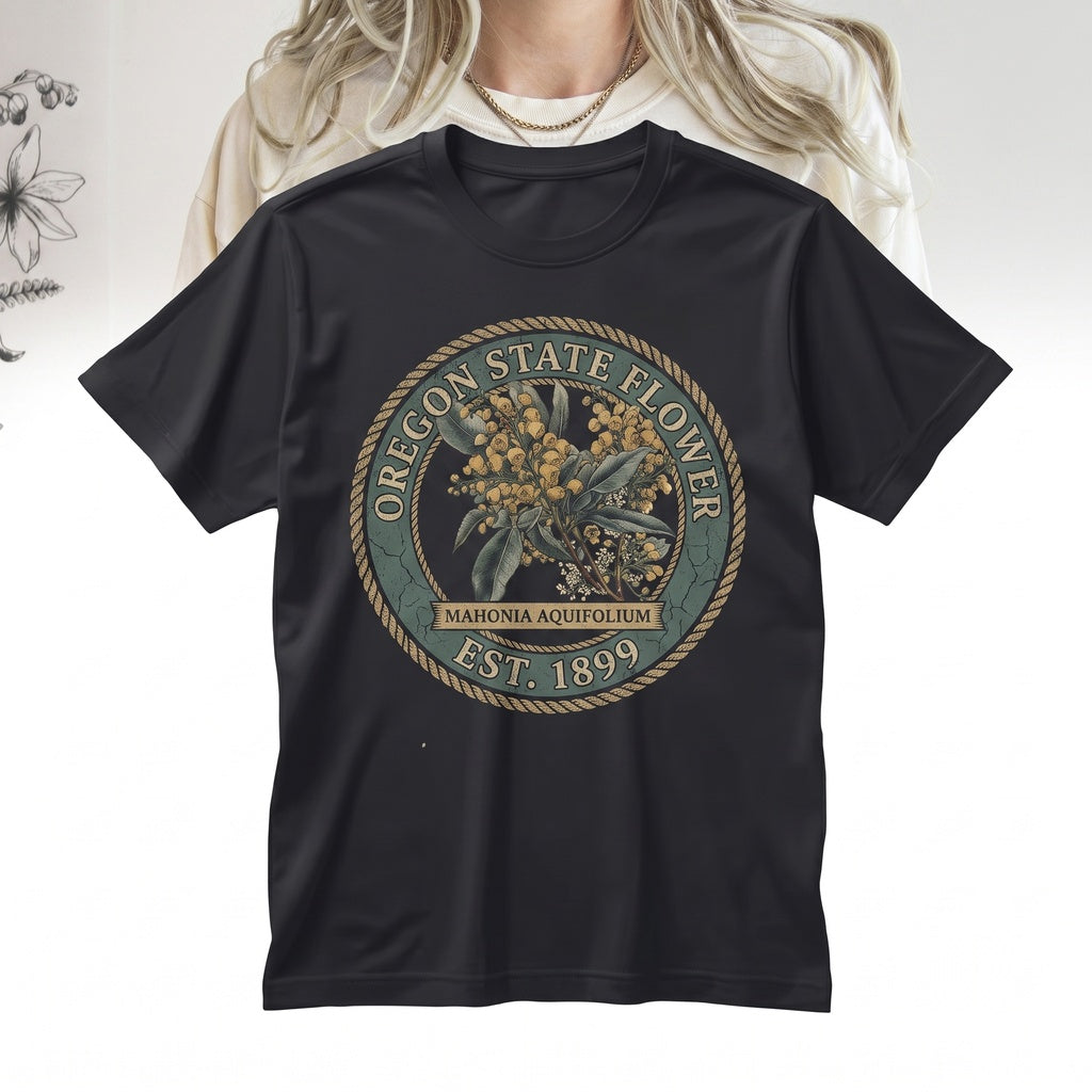 Oregon Grape State Floral Botanical Gardening Travel Souvenir Gift for Mom Girlfriend Unisex TShirt