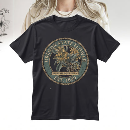 Oregon Grape State Floral Botanical Gardening Travel Souvenir Gift for Mom Girlfriend Unisex TShirt