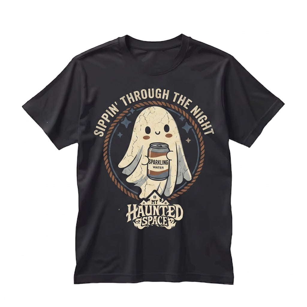 Funny Diet Soda Pop Lover Cute Ghost Graphic Halloween Apparel Unisex TShirt