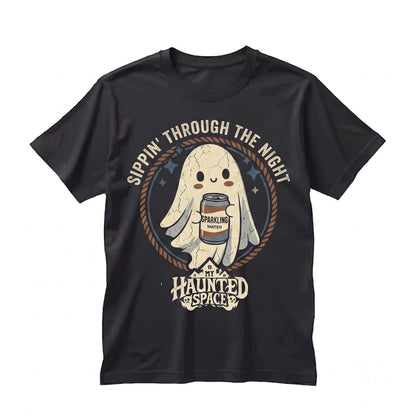 Funny Diet Soda Pop Lover Cute Ghost Graphic Halloween Apparel Unisex TShirt