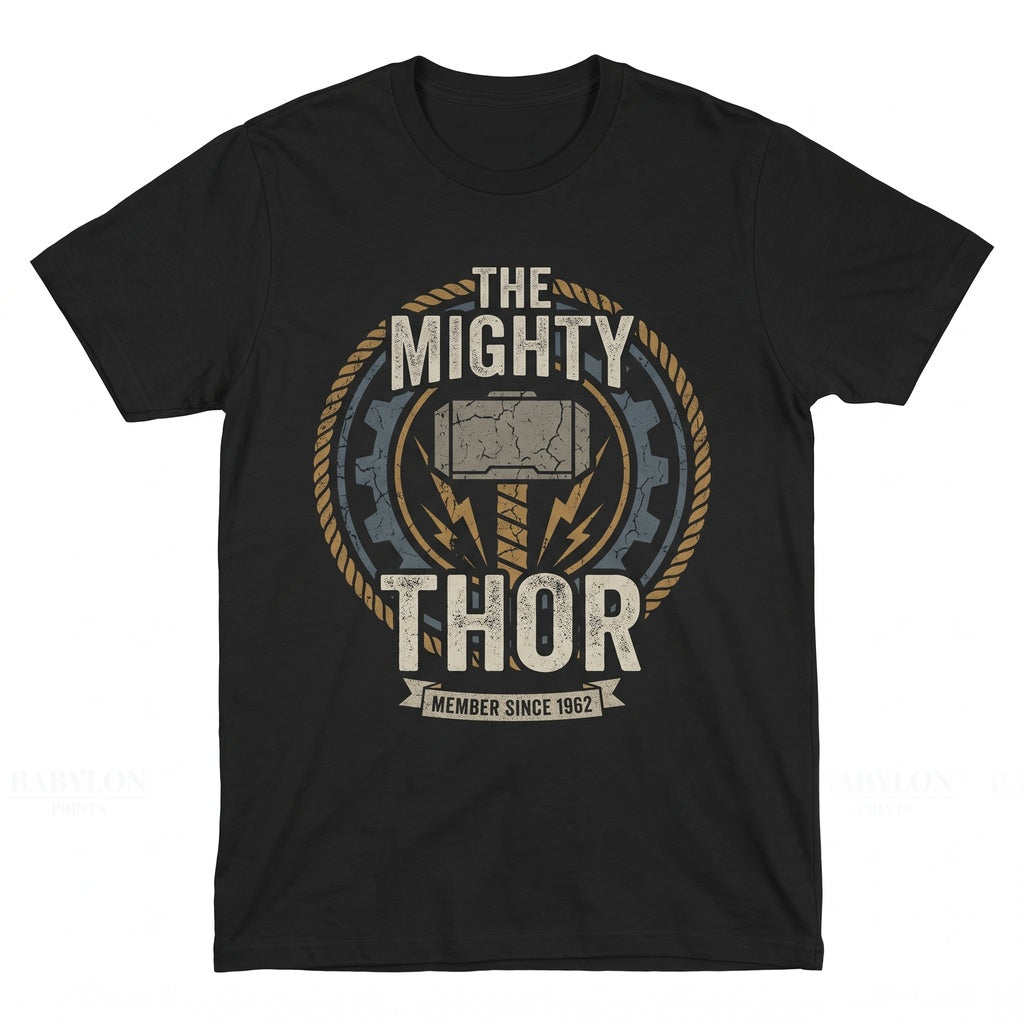 Vintage Thor God of Thunder Retro Norse Superhero Ragnarok Graphic Unisex TShirt