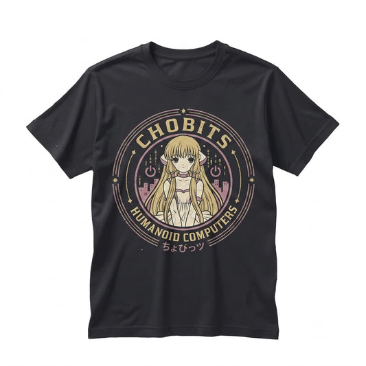 Chobits Chi Anime Persocom Graphic Cotton Short Sleeve Crewneck Top Unisex TShirt