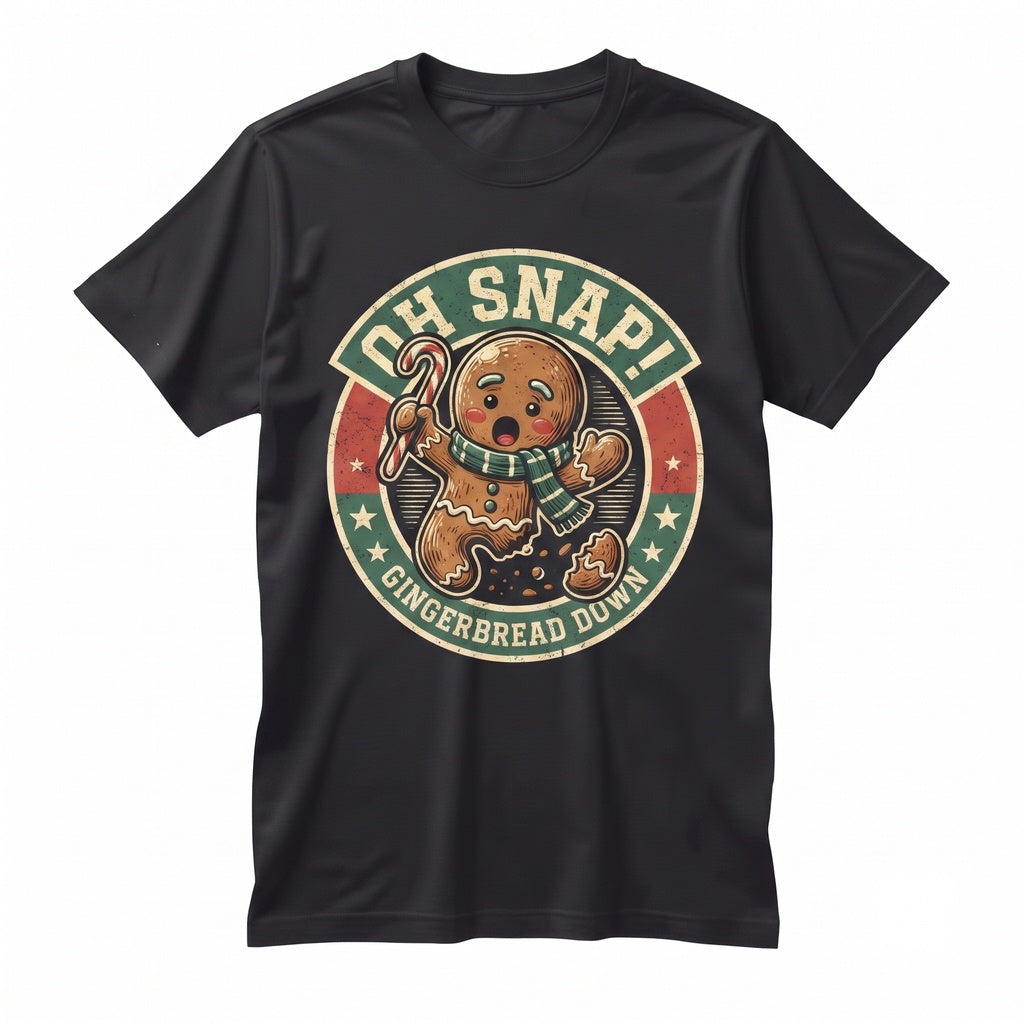 Oh Snap Gingerbread Striped Holiday Apparel Funny Cute Christmas Gift Unisex TShirt