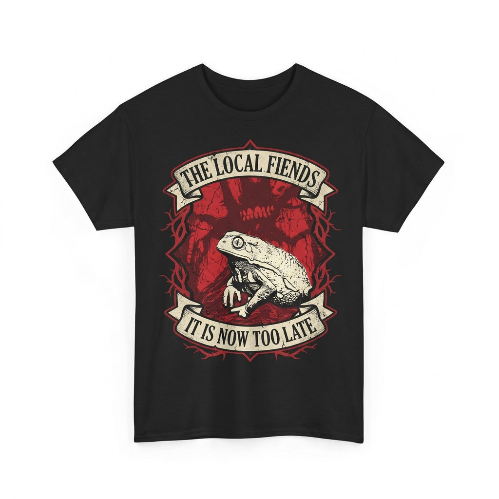I Have Aggravated The Local Fiends Funny Vintage Japanese Frog Graphic Novelty Unisex TShirt