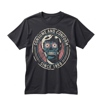 Retro Sci-Fi Horror Movie Graphic Live Obey Vintage Apparel Unisex TShirt