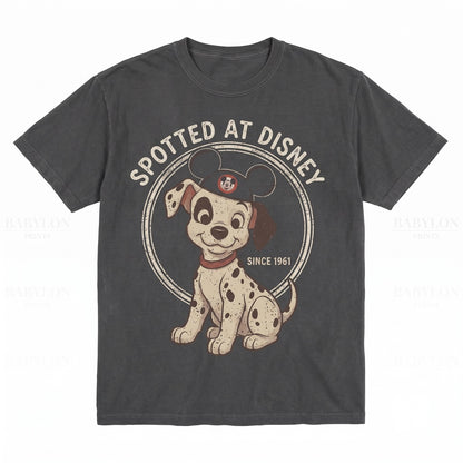 Retro Dalmatian Pongo Perdita Cute Spotted Puppy Dog Graphic Unisex TShirt