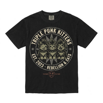 Punk Rock Heavy Metal Mohawk Cat Lover Alternative Edgy Kitten Graphic Unisex TShirt