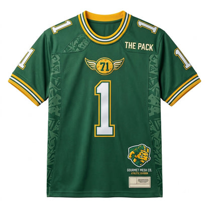 Unisex Stitched Game Day Football Fan Jersey - Lightweight Breathable Mesh Athletic Shirt