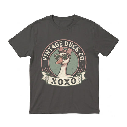 Cute Pink Coquette Valentine Day Heart Goose Duck Romantic Gift Unisex TShirt