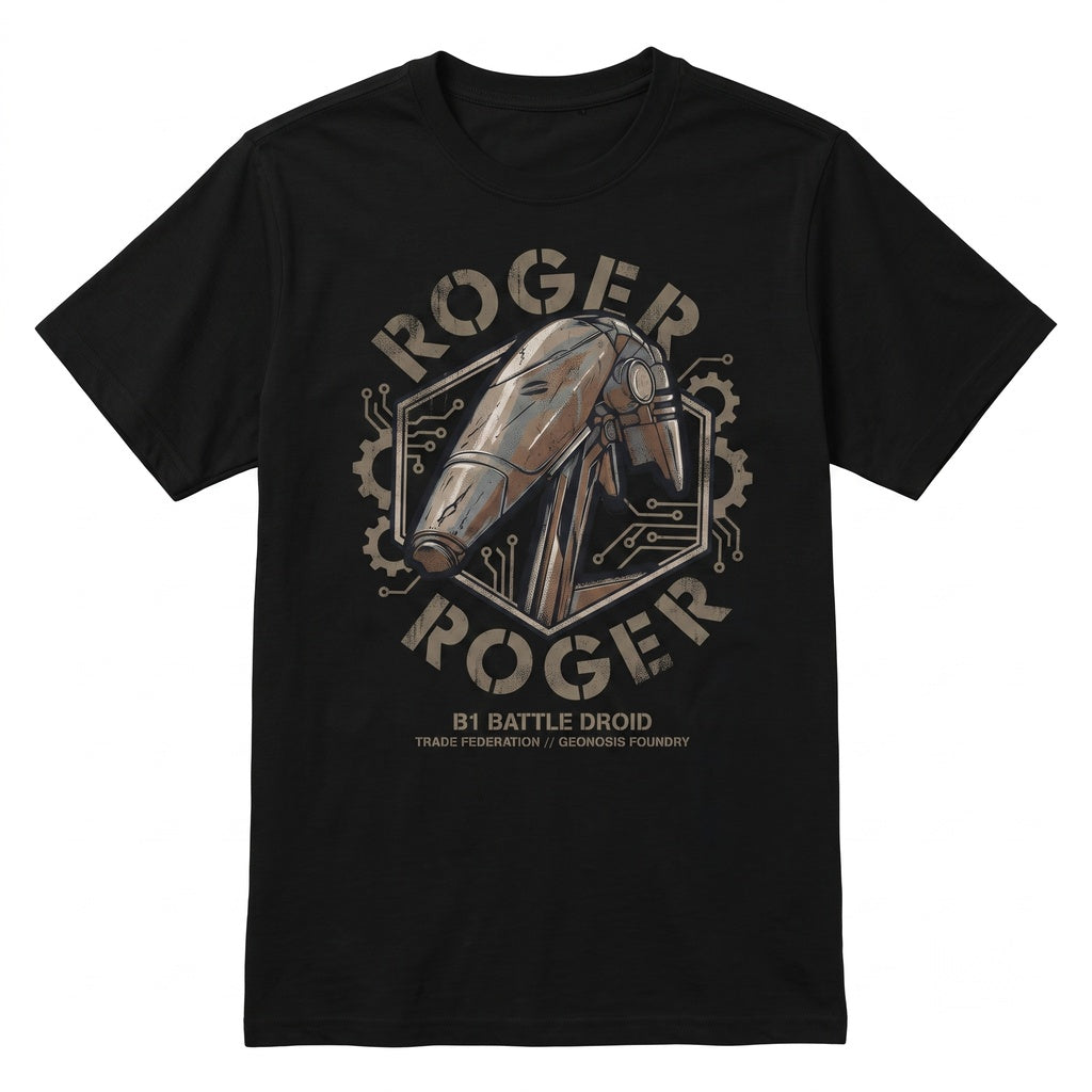 Roger Battle Droid Graphic Galaxy Edge Hollywood Studios Theme Park Family Vacation Outfit Fan Gift Unisex TShirt