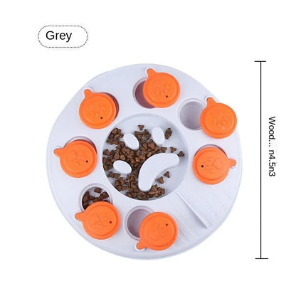 Interactive Slow Feeder Dog Bowl - Puzzle Toy for Pets