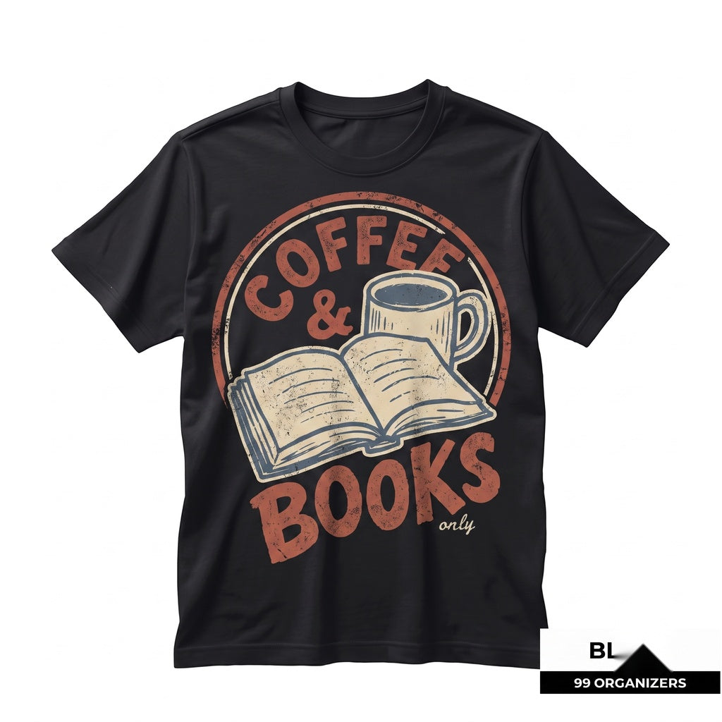 Coffee And Books Graphic Reader Present Bookish Apparel Unisex TShirt
