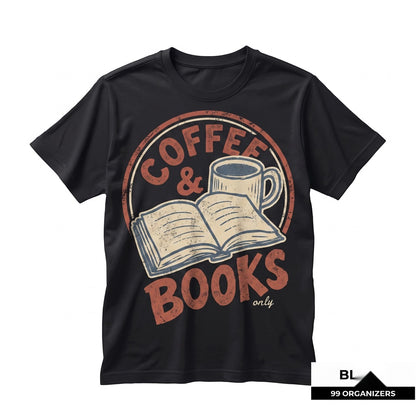 Coffee And Books Graphic Reader Present Bookish Apparel Unisex TShirt