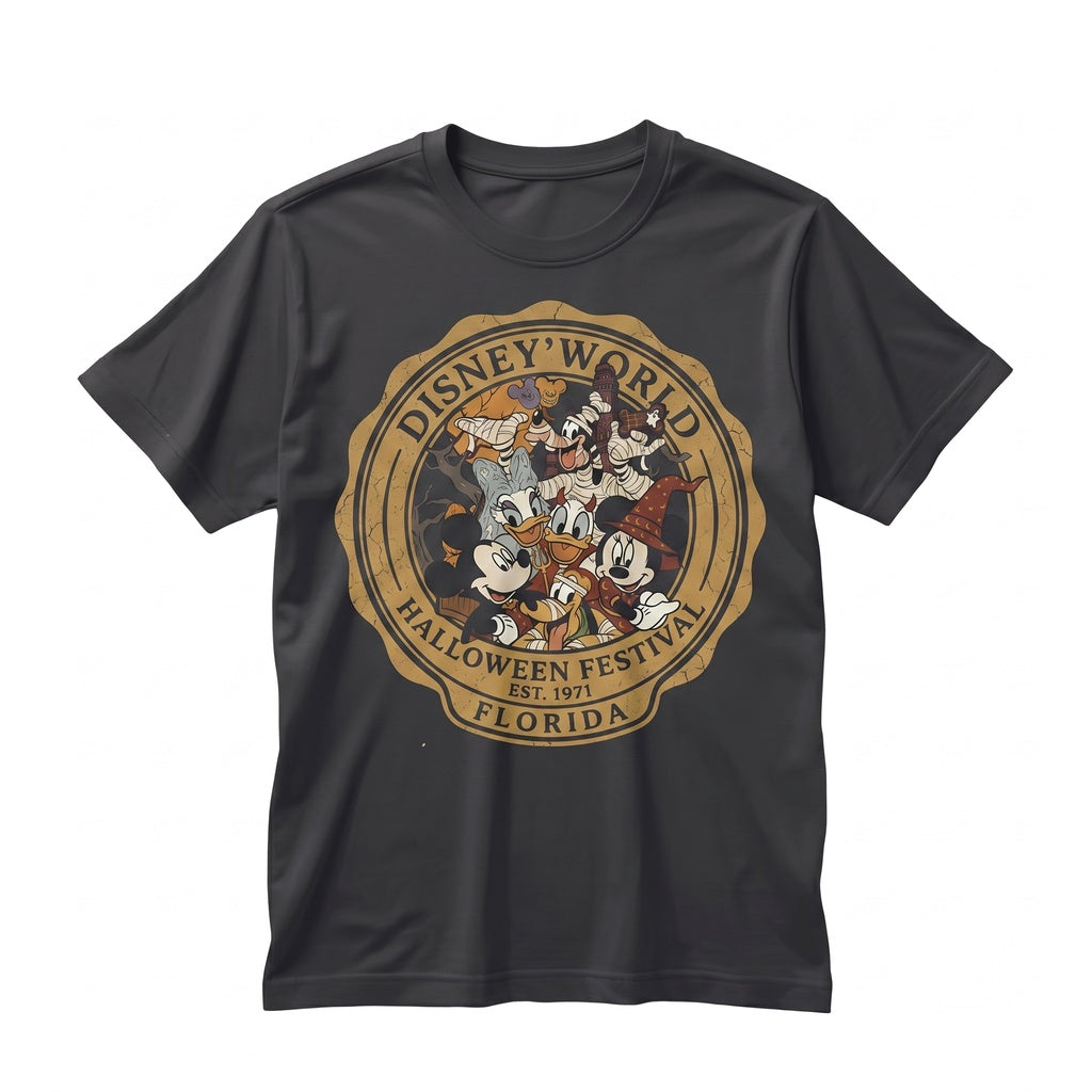 Magical Florida Theme Park Halloween Spooky Season Mouse Friends Vacation Family Gift Unisex TShirt