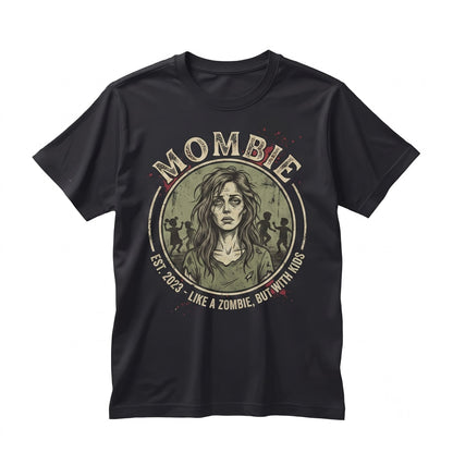 Mombie Like A Zombie Funny Halloween Mom Life Spooky Witch Garment Dyed Gift Unisex TShirt