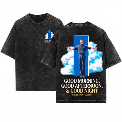 Truman Burbank 90s Film Poster Vintage Graphic Aesthetic Unisex Wash T-Shirt
