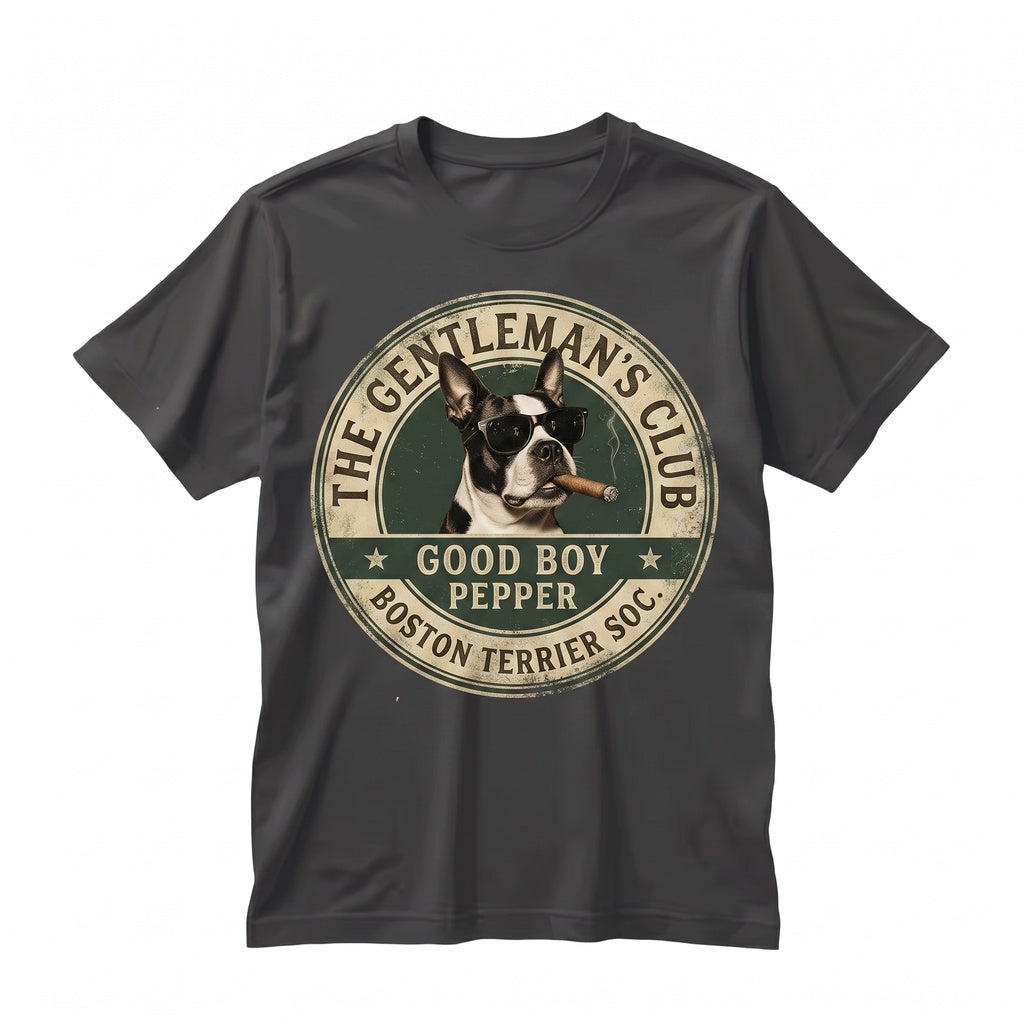 Boston Terrier Drinking Beer Sarcastic Canine Meme Lovers Gift for Dog Mom Dad Unisex TShirt