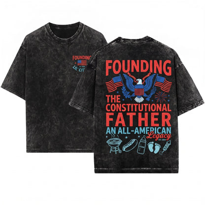 All American Pregnancy Announcement 4th Of July Expecting Parents Couple Matching Founding Father Patriotic Baby On The Way