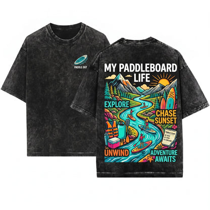 Things I Do In My Spare Time Stand Up Paddle Board Lover Outdoor Adventure Watersports Gift Unisex Wash T-Shirt