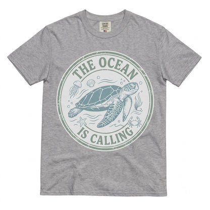 The Ocean Calling Sea Turtle Summer Vibes Beach Family Vacation Holiday Marine Lover Gift Unisex TShirt