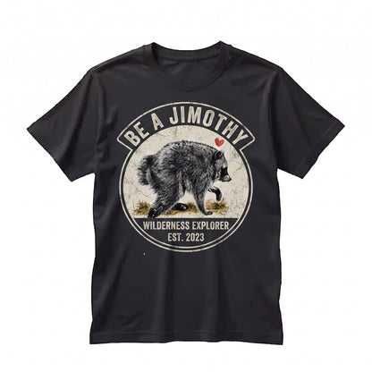 Jimothy Raccoon Badge Reel Seattle Short Spine Meme Animal Humor Unisex TShirt