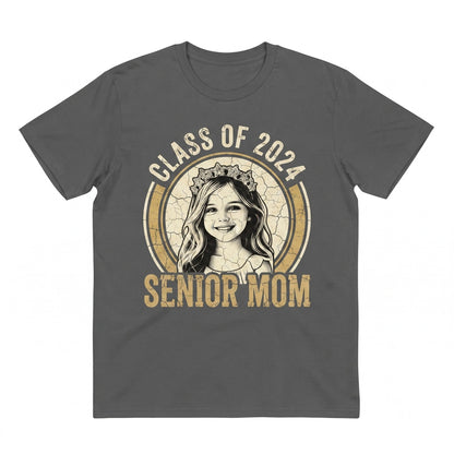 Personalized Photo Senior Mom 2027 Graduation Gift Tee Custom Class Apparel Unisex TShirt