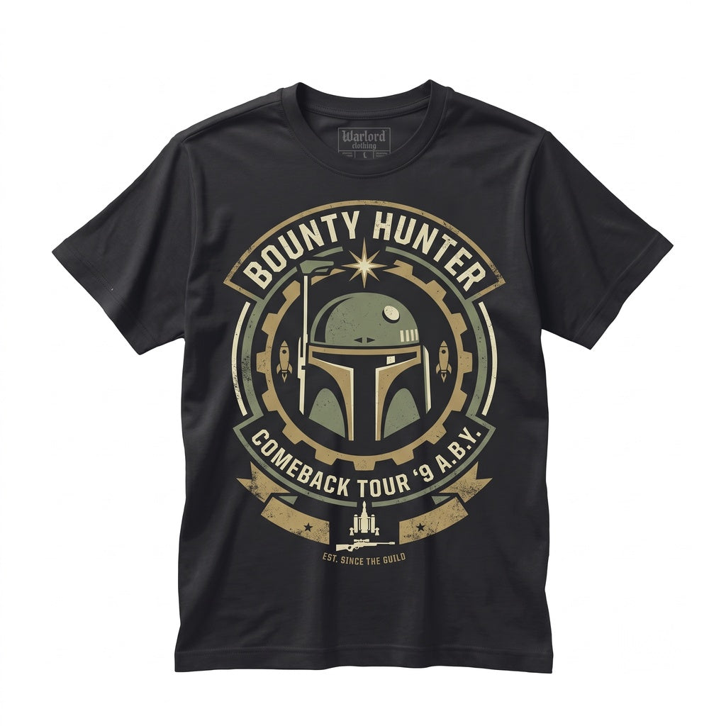 Sci-Fi Bounty Hunter Armored Warrior Helmet Vintage Graphic Unisex TShirt