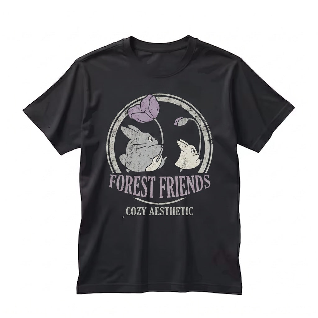 Forest Spirit Embroidered Woodland Sprite Graphic Unisex TShirt