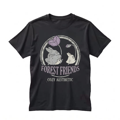 Forest Spirit Embroidered Woodland Sprite Graphic Unisex TShirt
