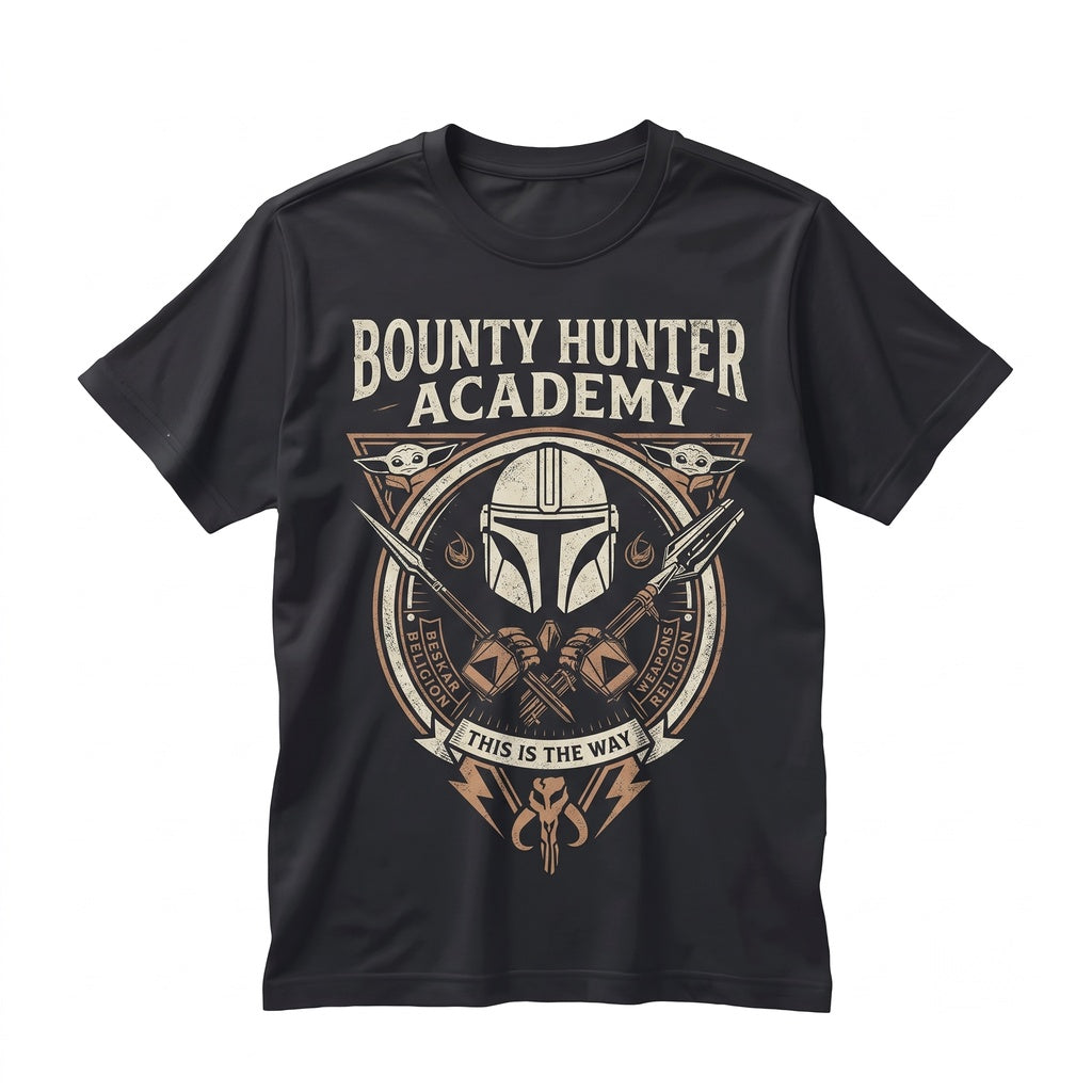 Sci-Fi Bounty Hunter Armor Graphic Vintage Cotton Apparel Unisex TShirt