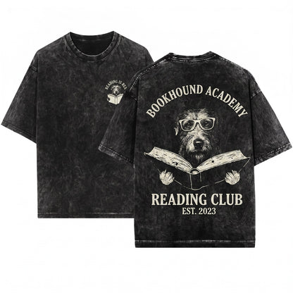 Irish Wolfhound Bookish Reader Librarian Dog Mom Dad Gift Unisex Wash T-Shirt