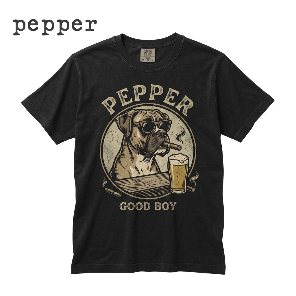 Boxer Dog Drinking Beer Funny Sarcastic Meme Canine Lover Gift Mom Dad Apparel Unisex TShirt