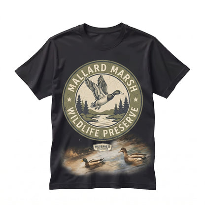 Vintage 90s Mallard Duck Hunting Scene Fall Forest Nature Americana Nostalgia Goose Graphic Crewneck Top Unisex TShirt