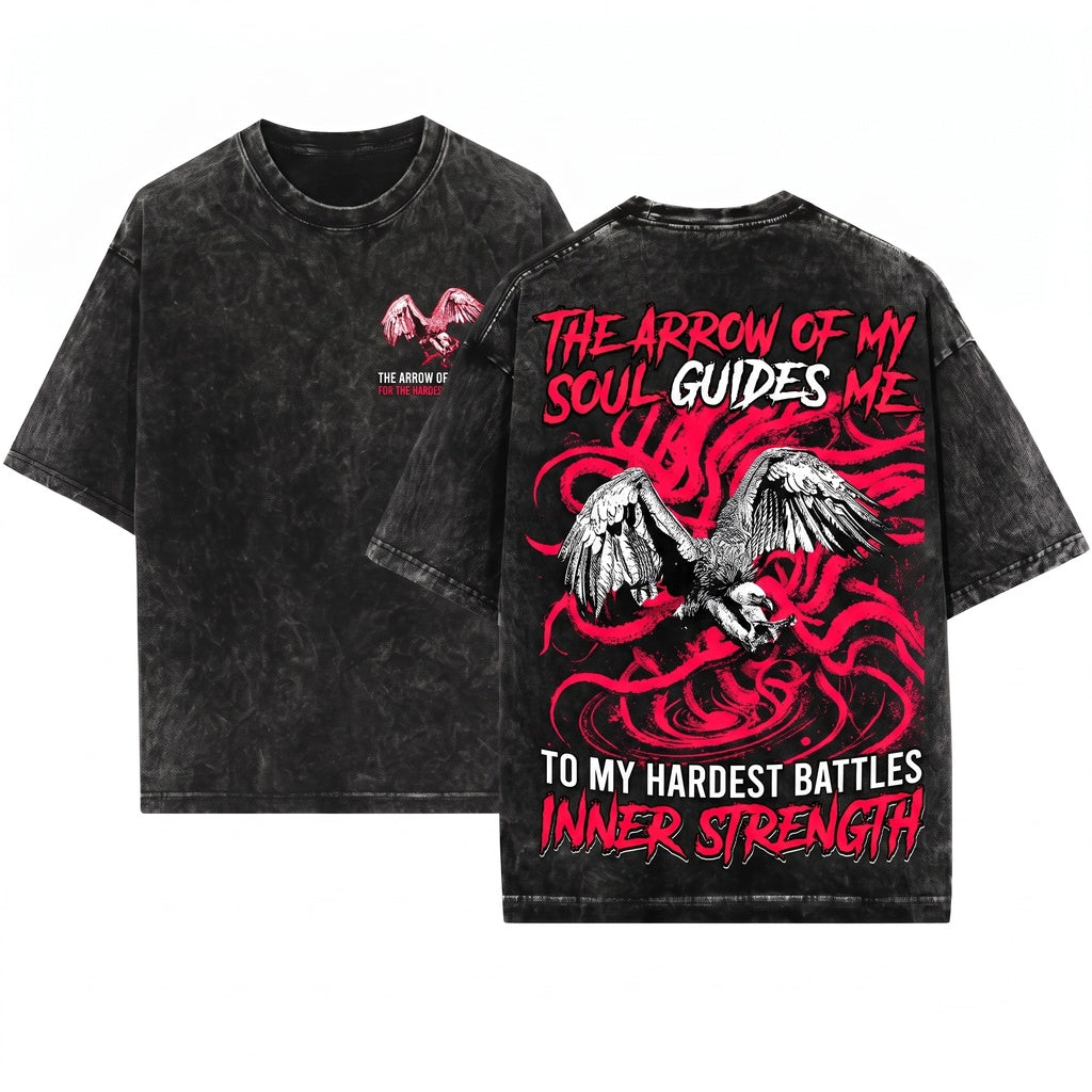 The Arrow of My Soul Vintage Japanese Vulture Unisex Wash T-Shirt