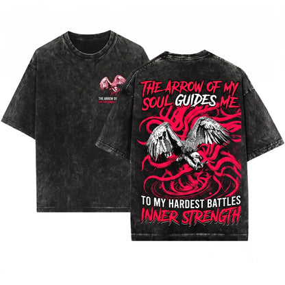 The Arrow of My Soul Vintage Japanese Vulture Unisex Wash T-Shirt