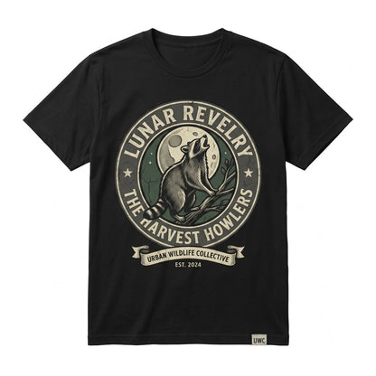 Three Raccoon Moon Vintage Graphic Retro Oversized Washed Funny Lovers Gift Unisex TShirt