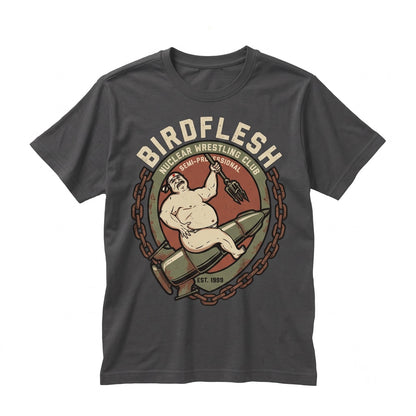 Birdflesh Grindcore Death Metal Band Graphic Cotton Black Unisex TShirt